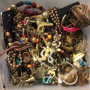 Over 4.5 lbs of vintage jewelry artisian costume